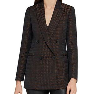 Reiss Cali Herringbone Blazer - Brown - US Size 8